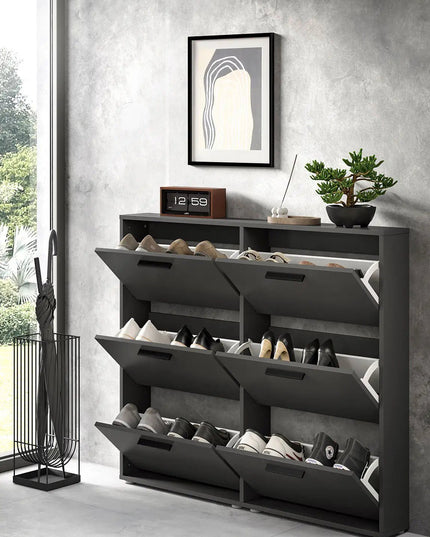 Nook kenkäkaappi 116 cm – antrasiitti - KalusteDuo_Huonekaluliike_kenkäkaappi