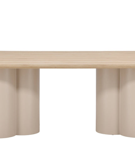 Olivia suorakaiteen muotoinen ruokapöytä 100x210 cm - Beige / Valkolakattu - KalusteDuo_Huonekaluliike_Ruokapöytä