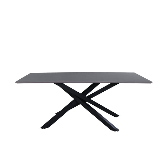Piazza ruokapöytä - musta / harmaa viilu - KalusteDuo_Huonekaluliike_Ruokapöytä
