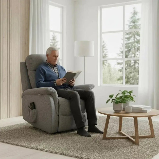 Rubin nostoavusteinen recliner - tuoli - harmaa - KalusteDuo_Huonekaluliike_recliner tuoli