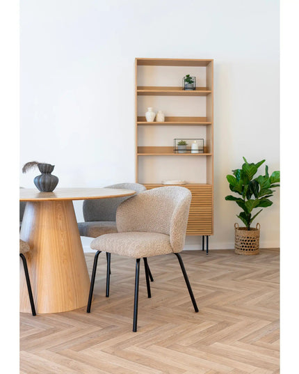 Safira — ruokapöydän tuoli, beige bouclé (House Nordic) - KalusteDuo_Huonekaluliike_ruokapöydän tuoli