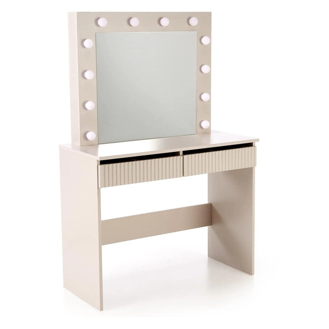 Stella Meikkipöytä Valoilla beige 94 cm - KalusteDuo_Huonekaluliike_Meikkipöytä