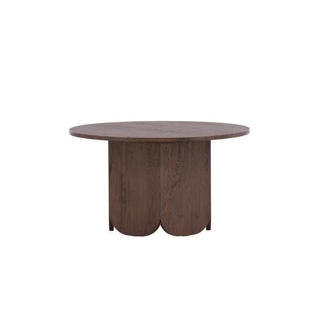 Tekla sohvapöytä ø80x45 cm - MDF ja mokka 3D-paperi - KalusteDuo_Huonekaluliike_Pöytä