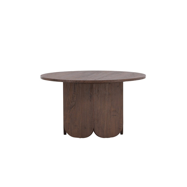 Tekla sohvapöytä ø80x45 cm - MDF ja mokka 3D-paperi - KalusteDuo_Huonekaluliike_Pöytä
