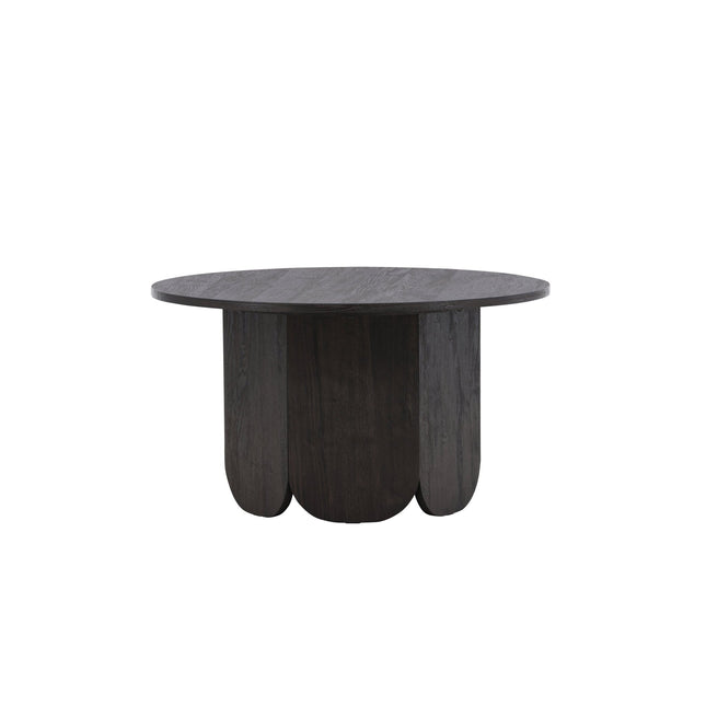 Tekla sohvapöytä ø80x45 cm - MDF ja musta 3D-paperi - KalusteDuo_Huonekaluliike_Pöytä