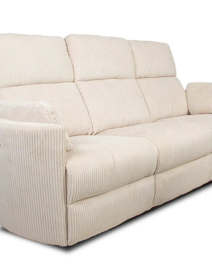 Vigo 3‑istuttava recliner‑sohva – kermanvärinen - KalusteDuo_Huonekaluliike_recliner sohva