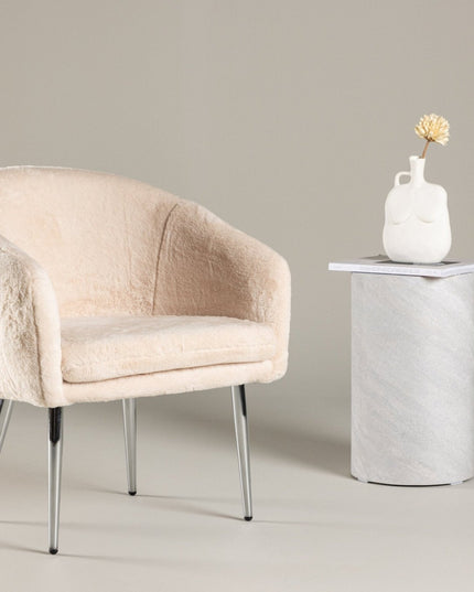 Wanda nojatuoli - beige tekoturkis - KalusteDuo_Huonekaluliike_Nojatuoli