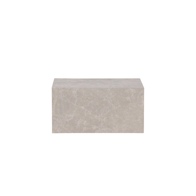 York matala sohvapöytä - beige / marmorinvärinen MDF - KalusteDuo_Huonekaluliike_Pöytä