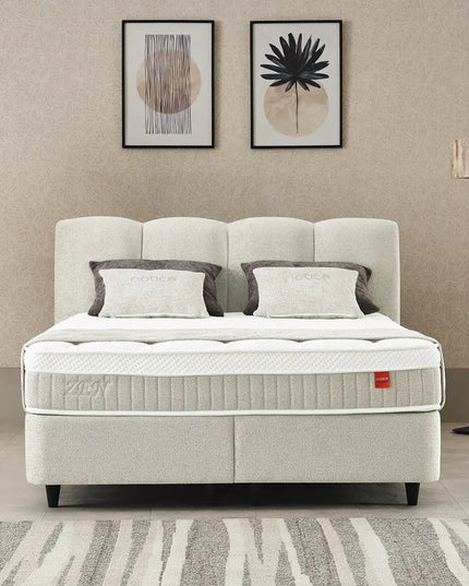 Zen Harmony jenkkisänky – 160 - 180x200 cm - beige tai harmaa - KalusteDuo_Huonekaluliike_Jenkkisänky